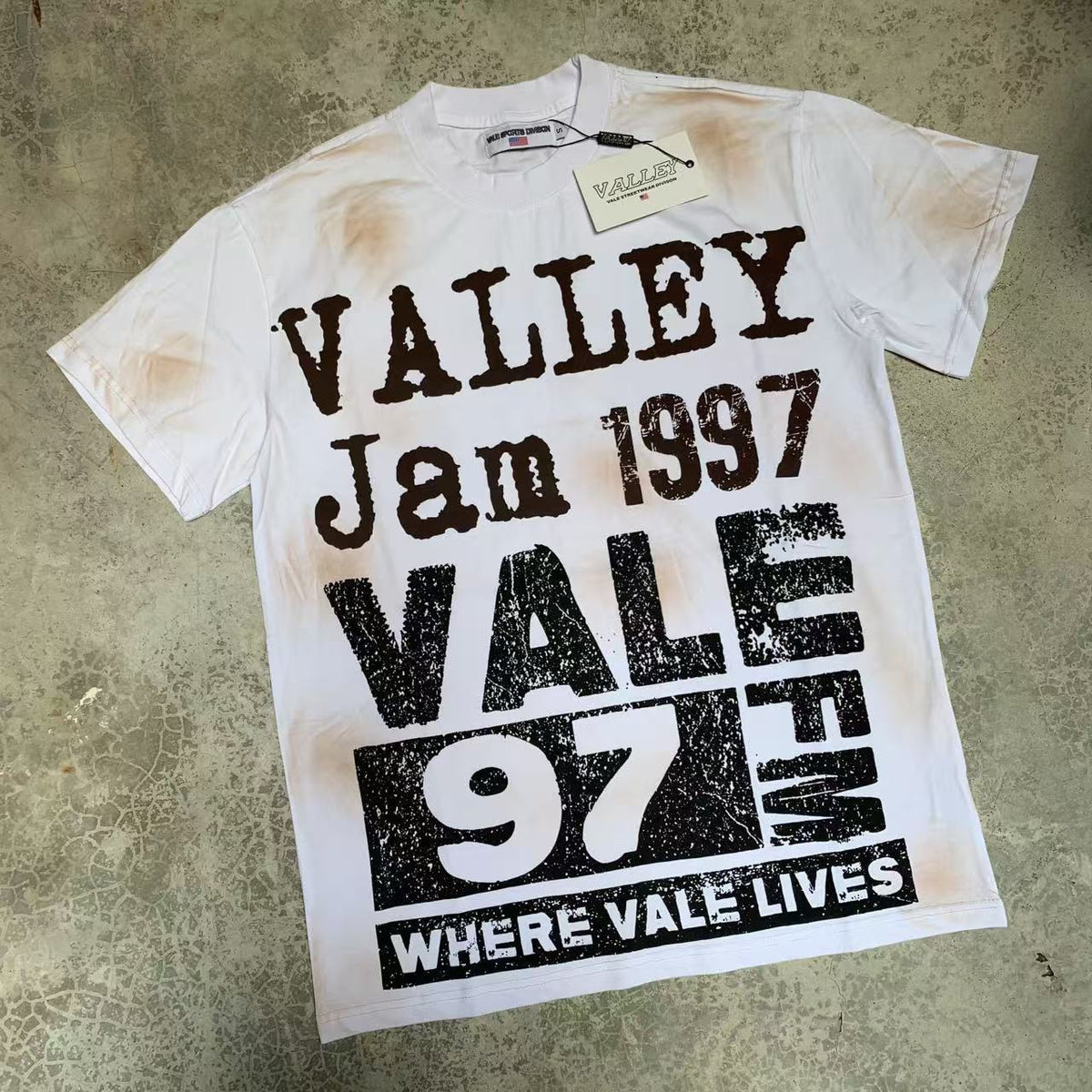 Vale Lives Forever Distressed Rhinestone T-Shirt Collection