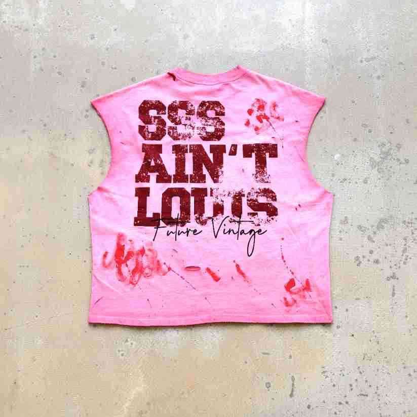 RRR & SAINT Washed Graphic Sleeveless Tee