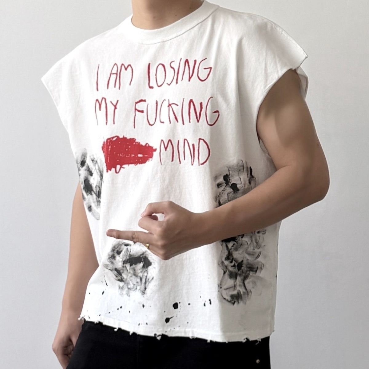 RRR & SAINT Washed Graphic Sleeveless Tee