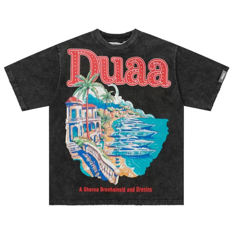 DUAA 2026SS Distressed Rhinestone Tee