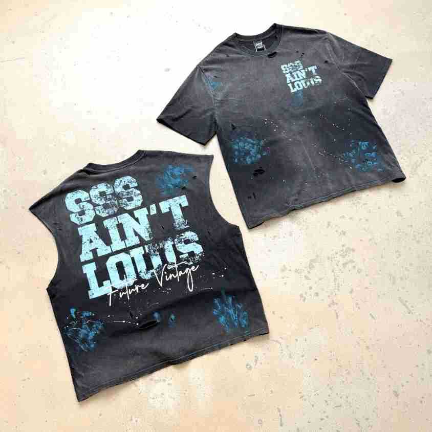 RRR & SAINT Washed Graphic Sleeveless Tee