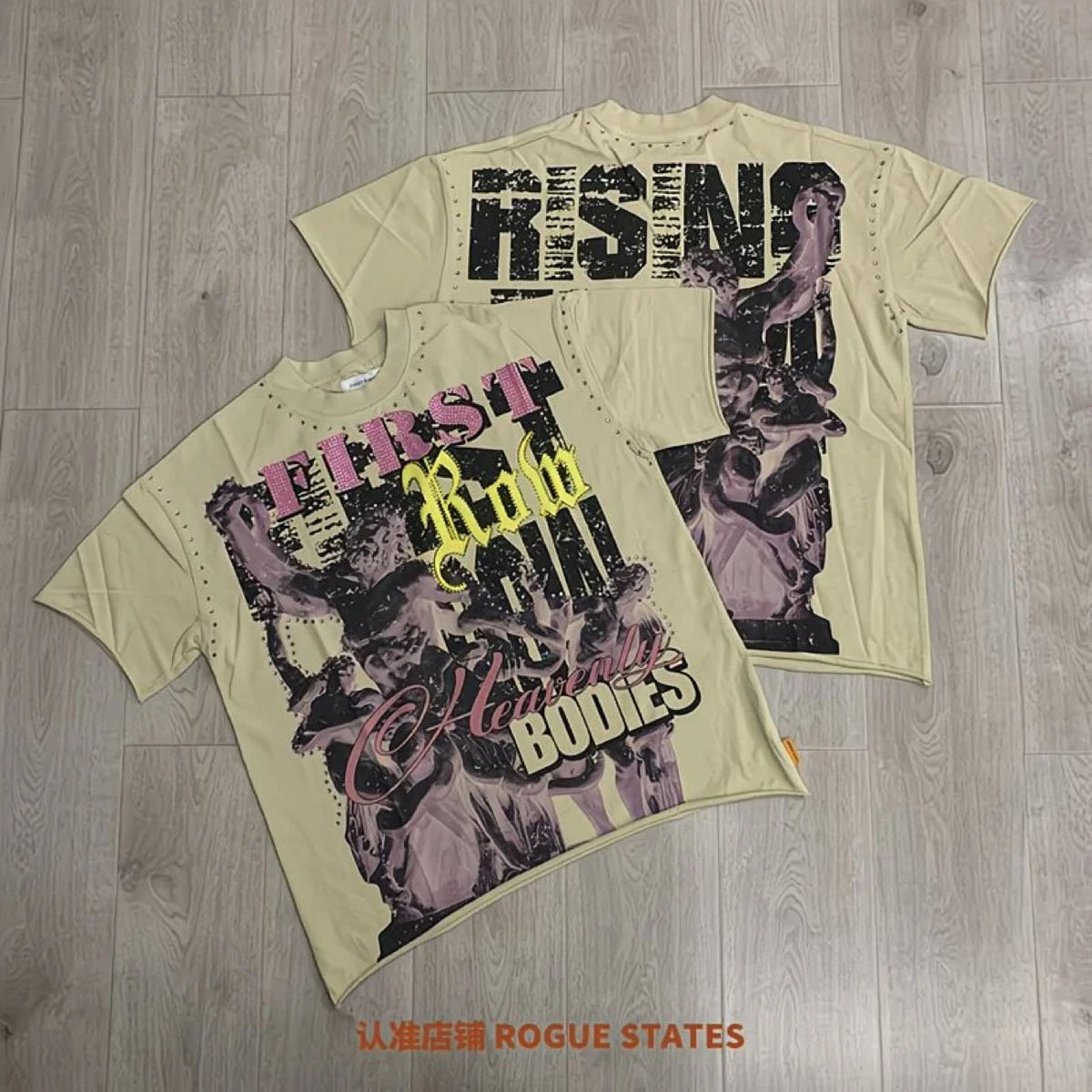 FIRSTROW Washed Rhinestone T-Shirt Collection