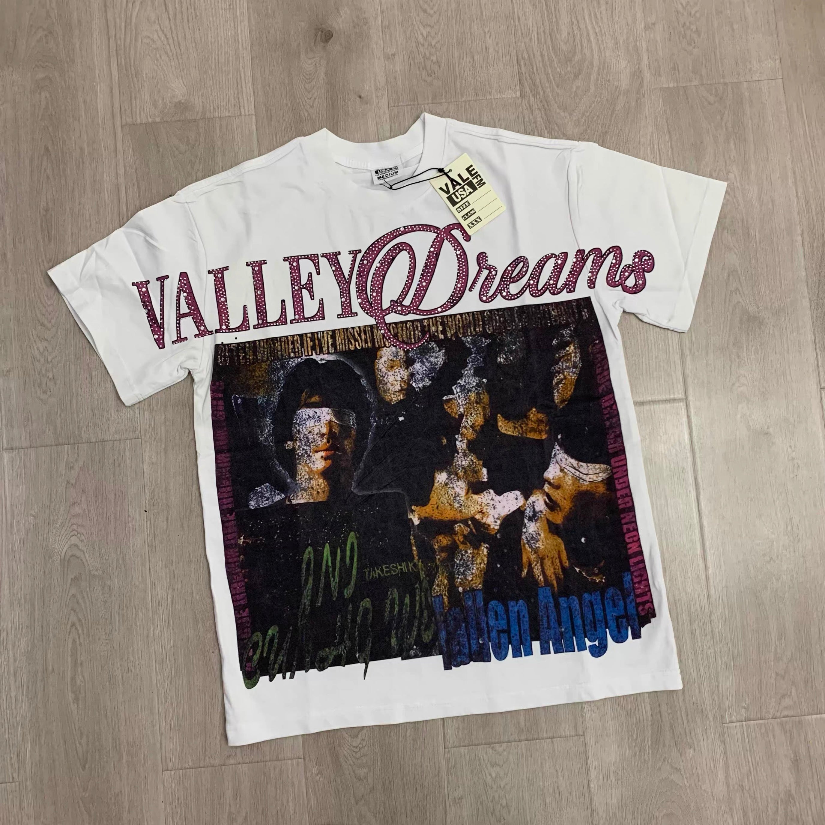 Vale Lives Forever Distressed Rhinestone T-Shirt Collection
