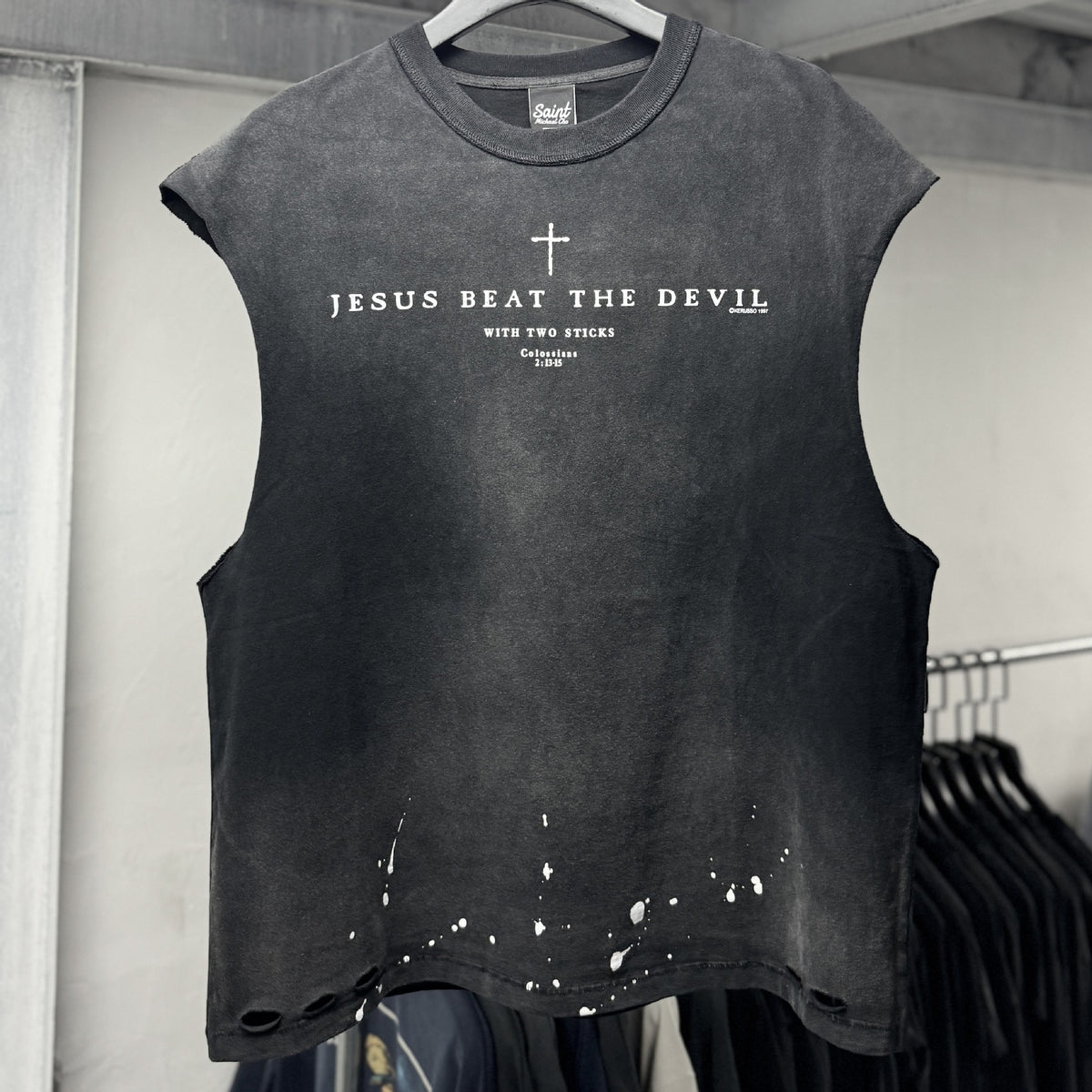 RRR & SAINT Washed Graphic Sleeveless Tee