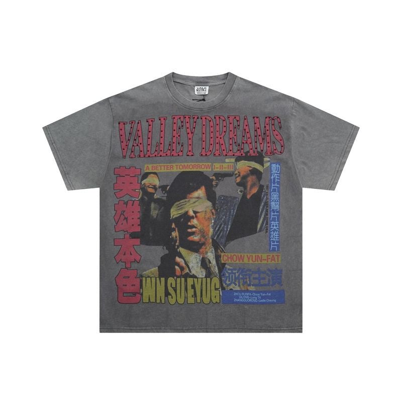 Vale Lives Forever Distressed Rhinestone T-Shirt Collection