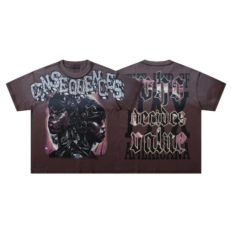 RARE PEACE Boxy Rhinestone T-Shirt Collection
