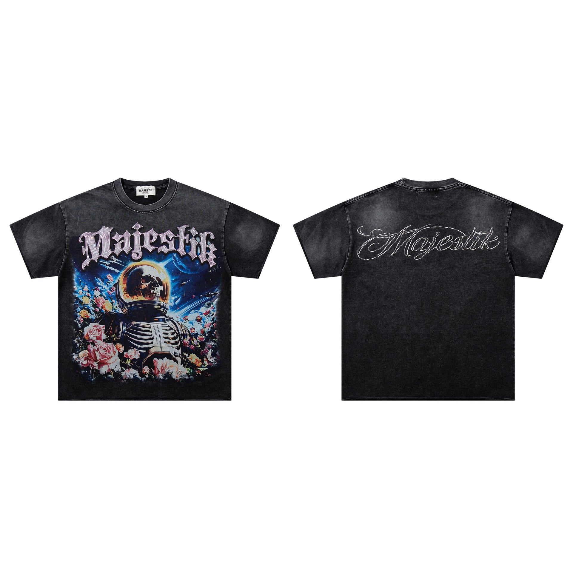 MAJESTIK Washed Rhinestone T-Shirt Collection