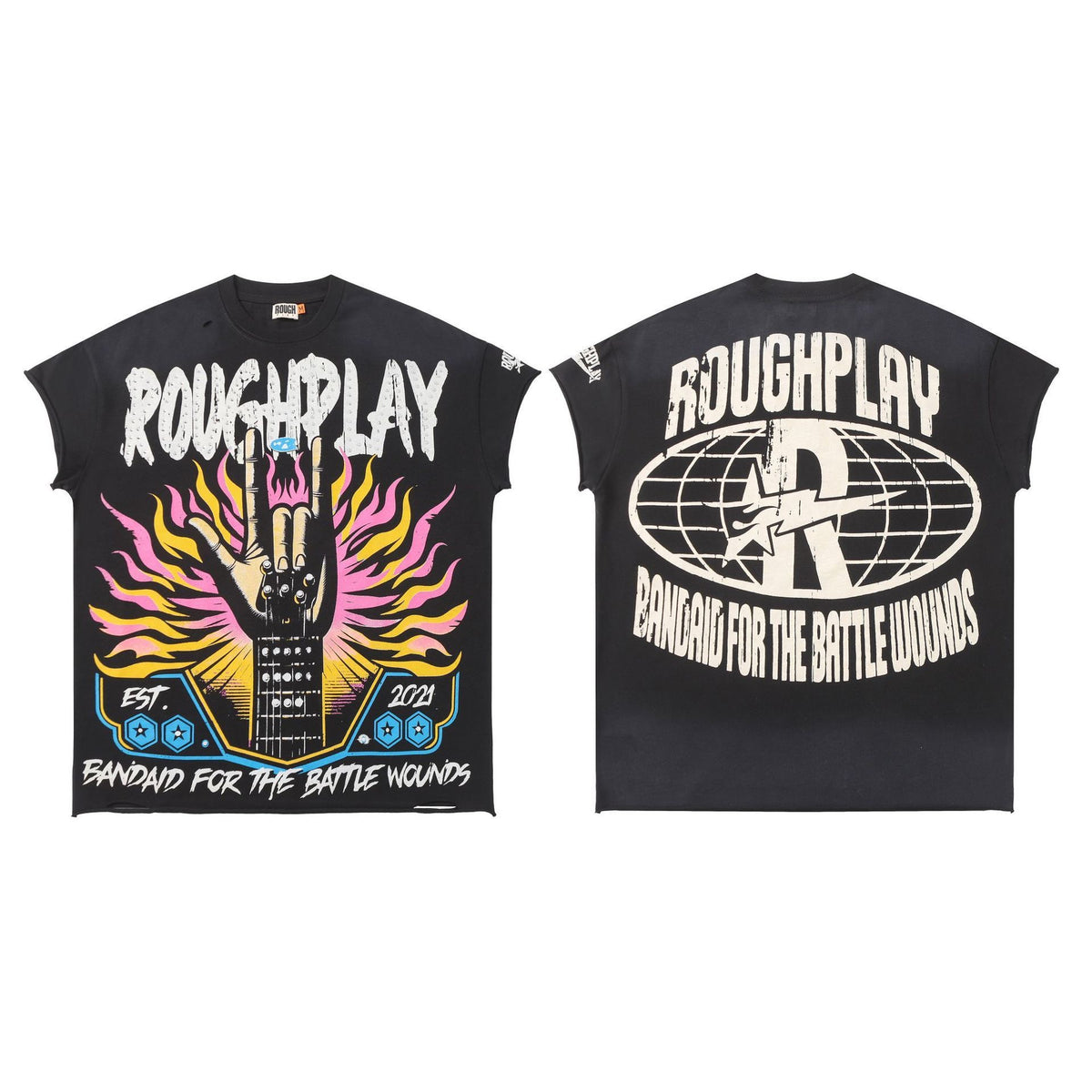 RoughPlay Distressed Rhinestone Tank Top