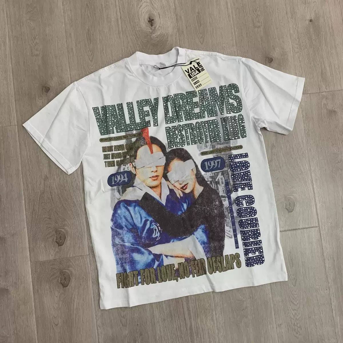Vale Lives Forever Distressed Rhinestone T-Shirt Collection