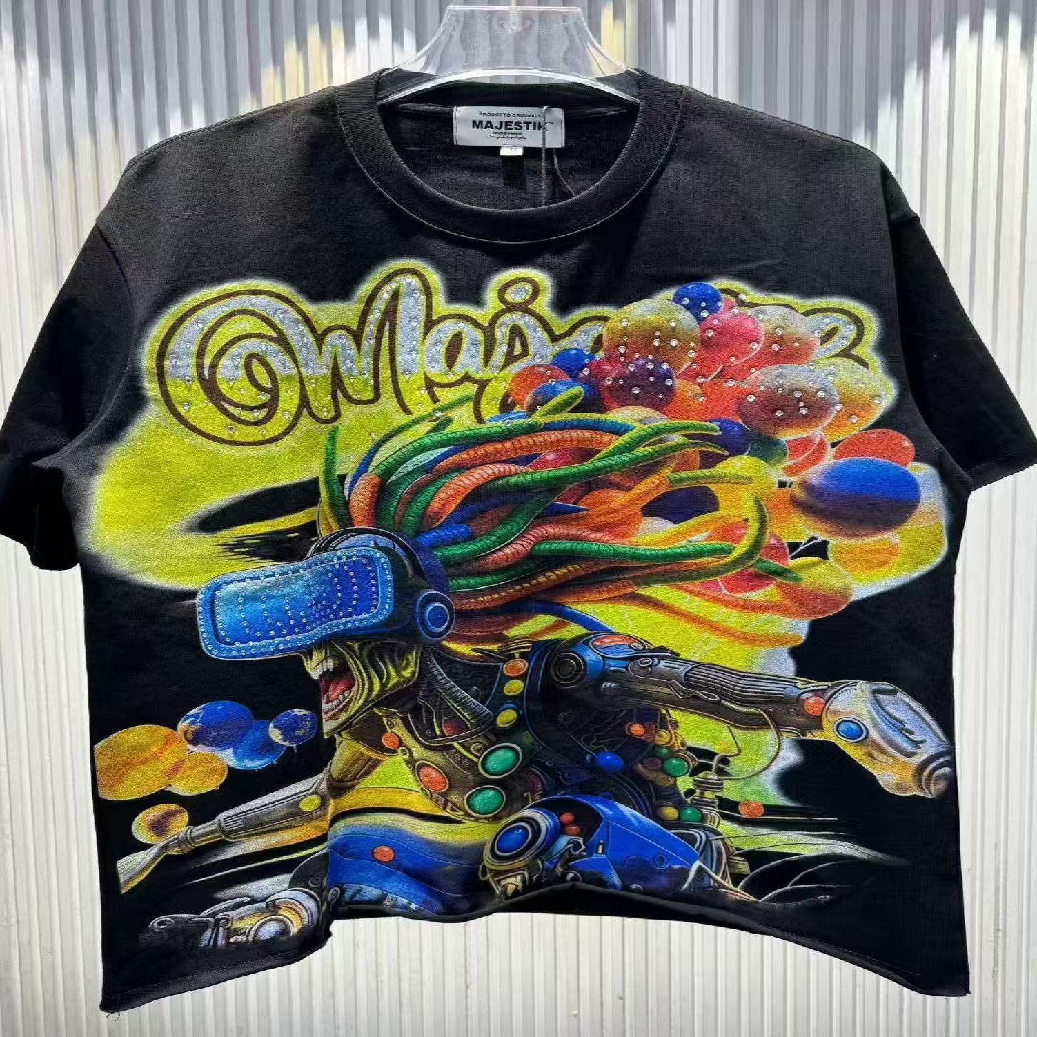 MAJESTIK Washed Rhinestone T-Shirt Collection