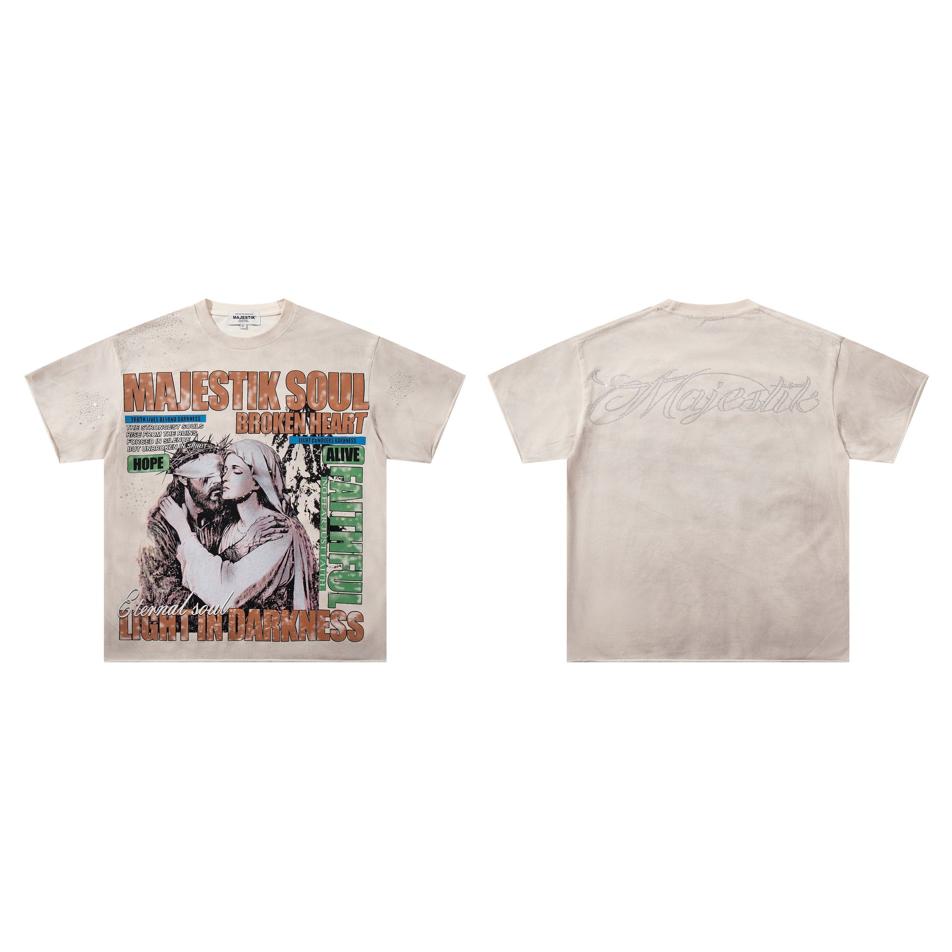 MAJESTIK Washed Rhinestone T-Shirt Collection