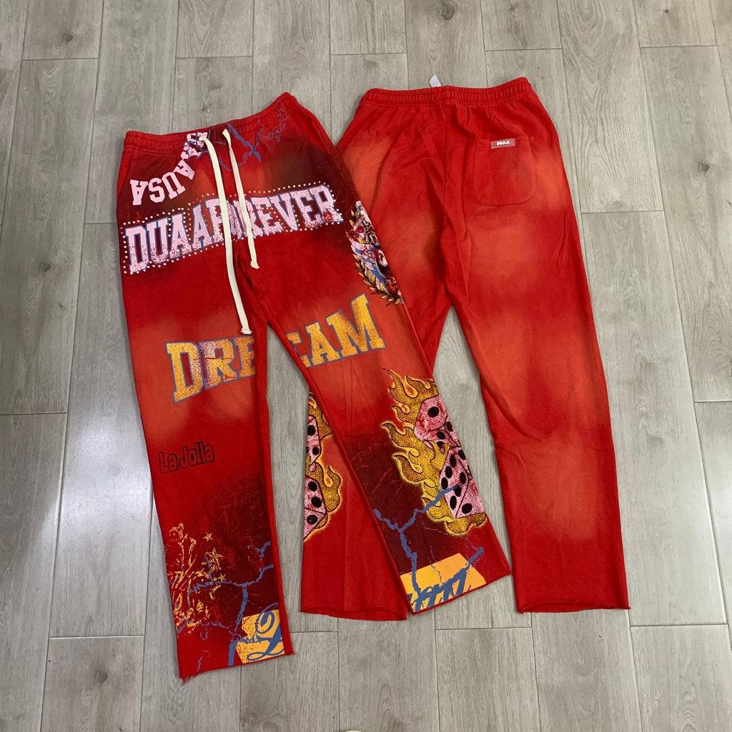 DUAA 2026 Rhinestone Washed Sweatpants