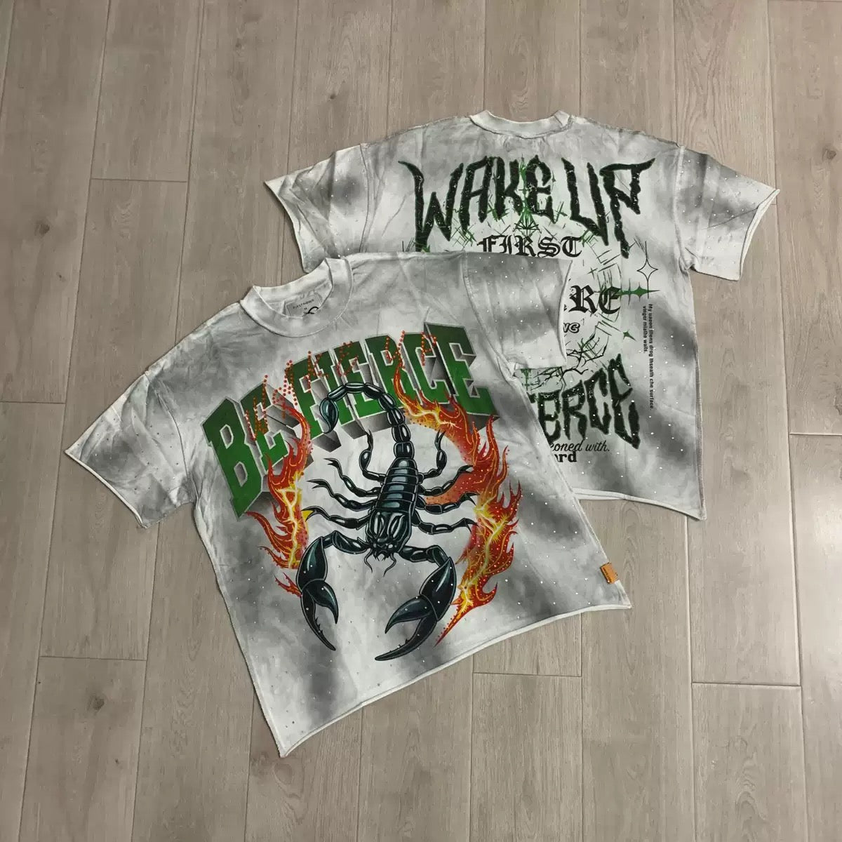 FIRSTROW Washed Rhinestone T-Shirt Collection