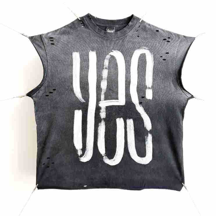 RRR & SAINT Washed Graphic Sleeveless Tee