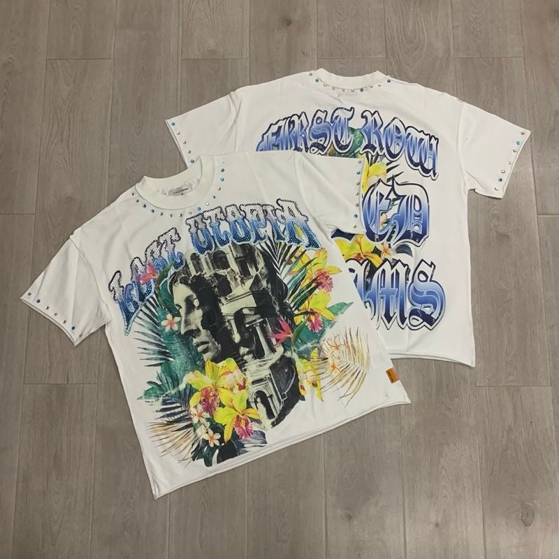 FIRSTROW Washed Rhinestone T-Shirt Collection