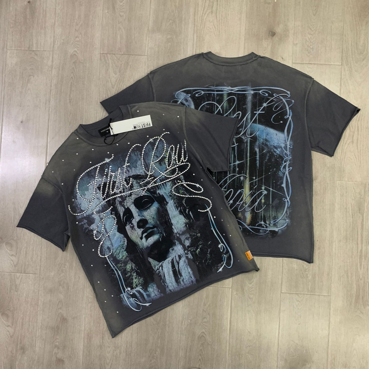 FIRSTROW Washed Rhinestone T-Shirt Collection