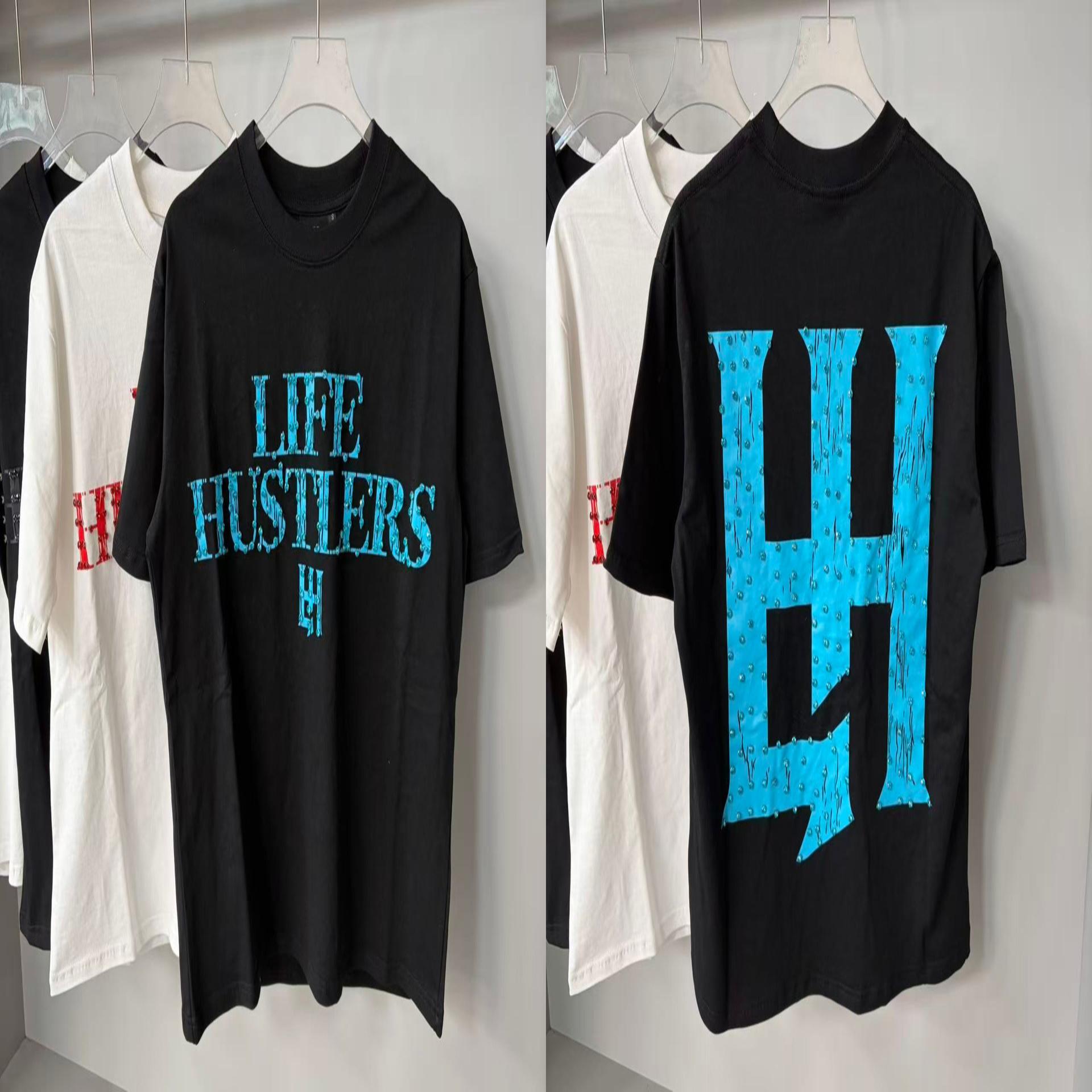 LIFE HUSTLERS Rhinestone Graphic T-Shirt Collection
