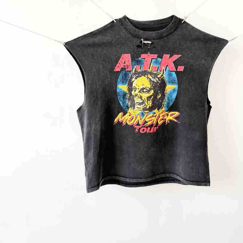 RRR & SAINT Washed Graphic Sleeveless Tee