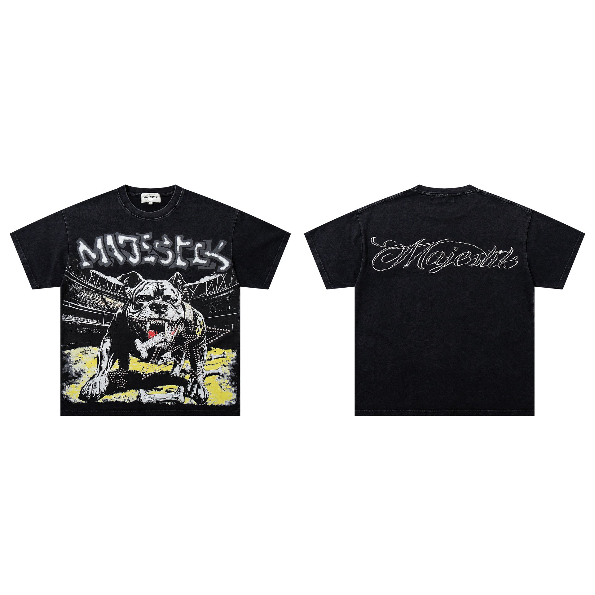 MAJESTIK Washed Rhinestone T-Shirt Collection