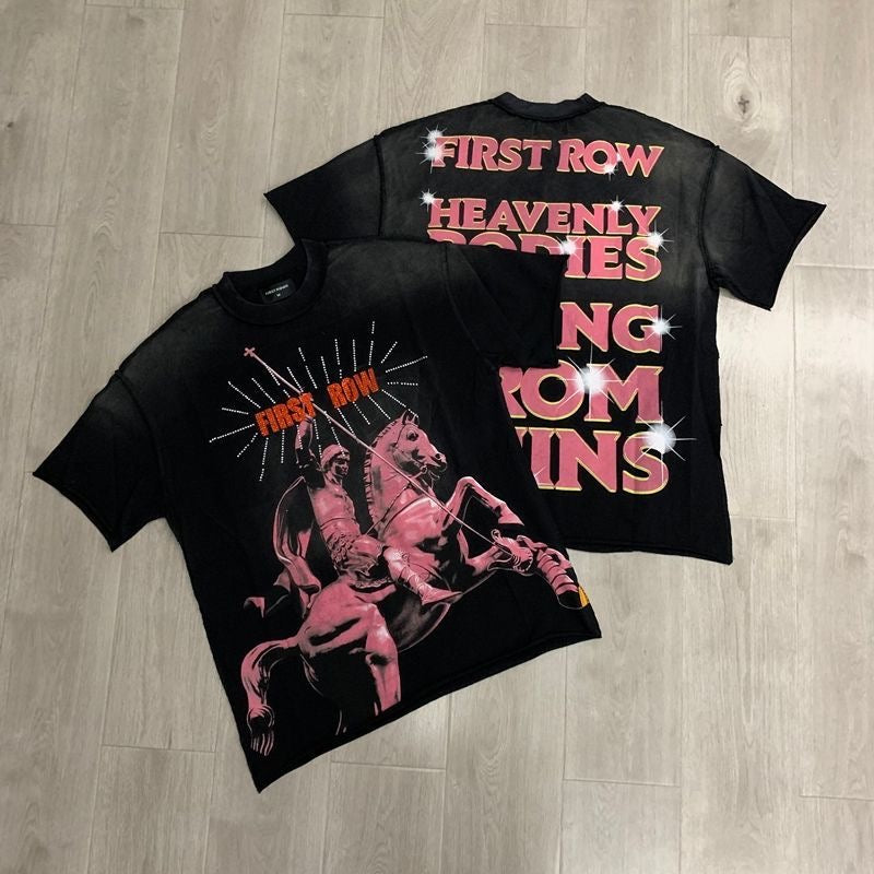 FIRSTROW Washed Rhinestone T-Shirt Collection