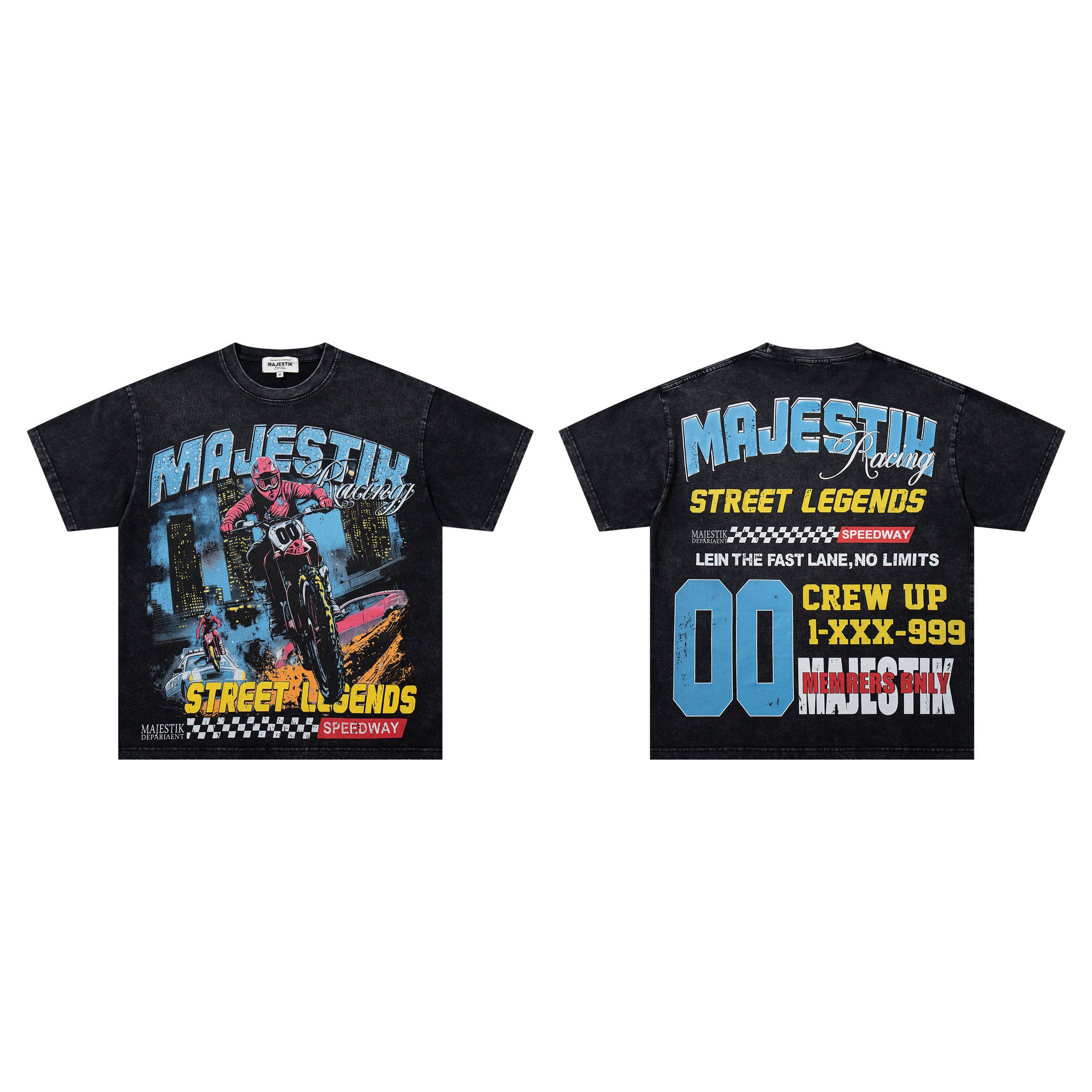 MAJESTIK Washed Rhinestone T-Shirt Collection