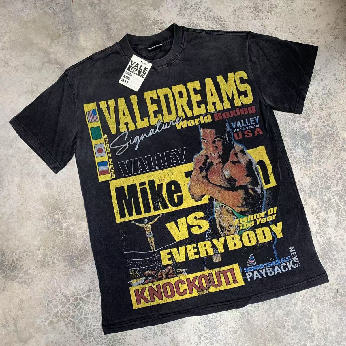 Vale Lives Forever Distressed Rhinestone T-Shirt Collection
