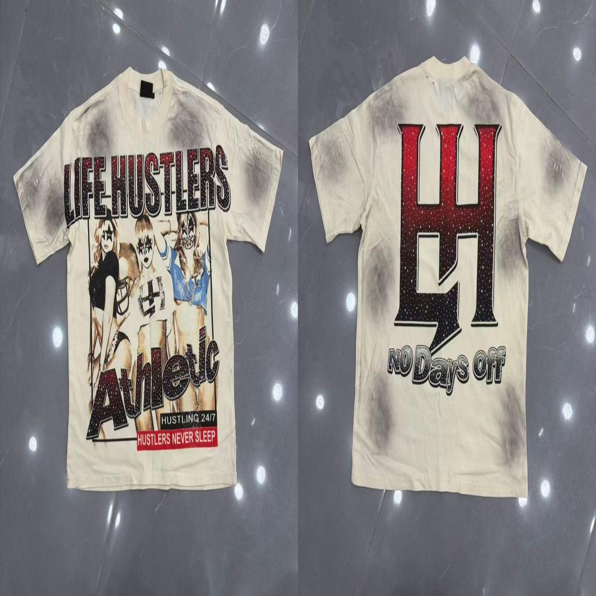 LIFE HUSTLERS Rhinestone Graphic T-Shirt Collection