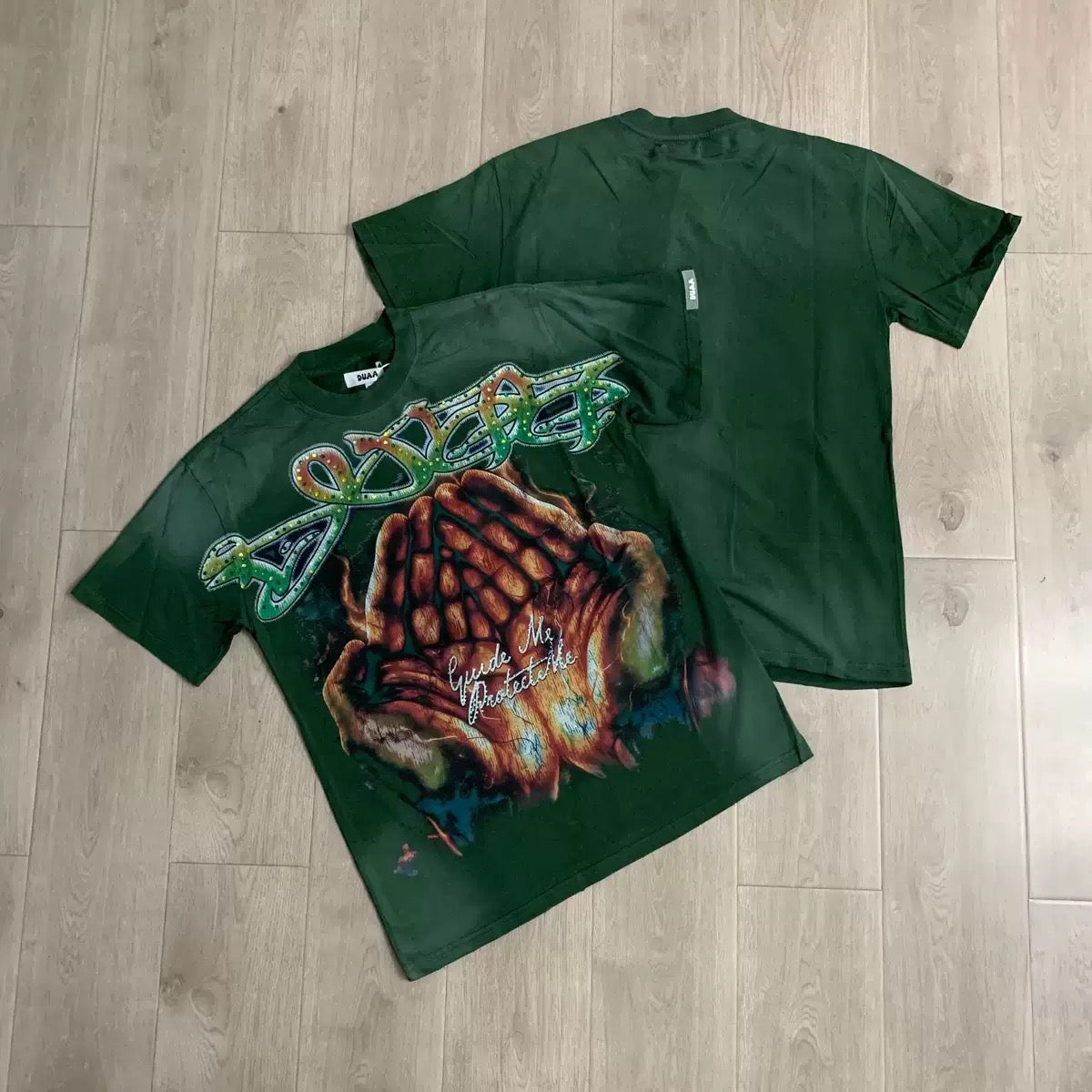 DUAA 2026SS Distressed Rhinestone Tee