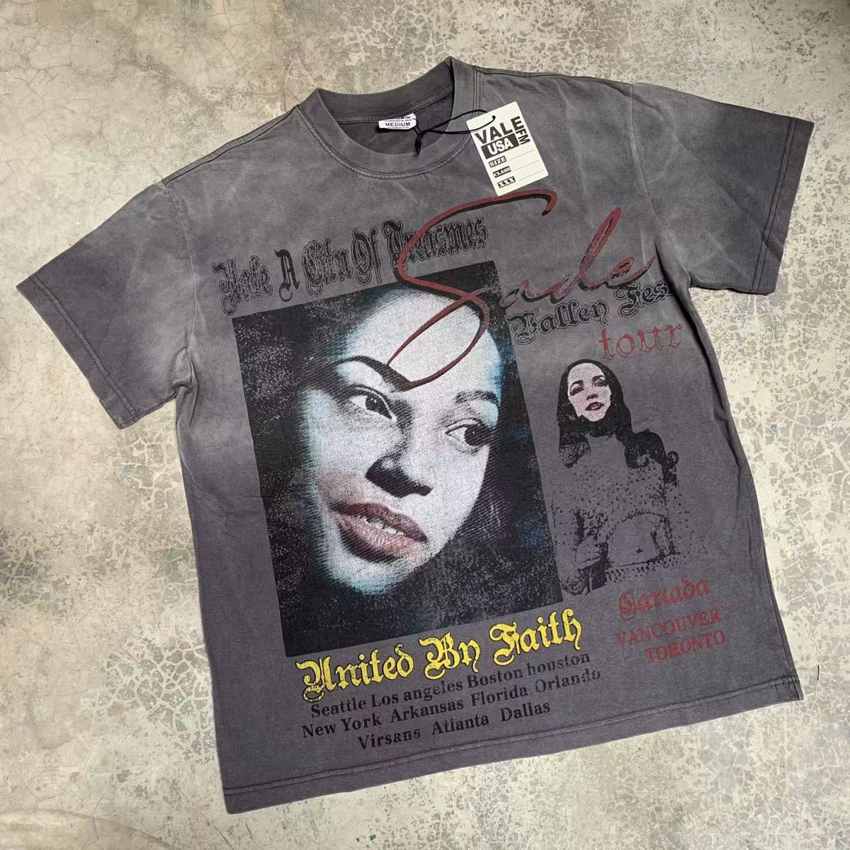 Vale Lives Forever Distressed Rhinestone T-Shirt Collection