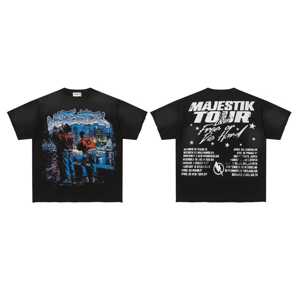 MAJESTIK Washed Rhinestone T-Shirt Collection