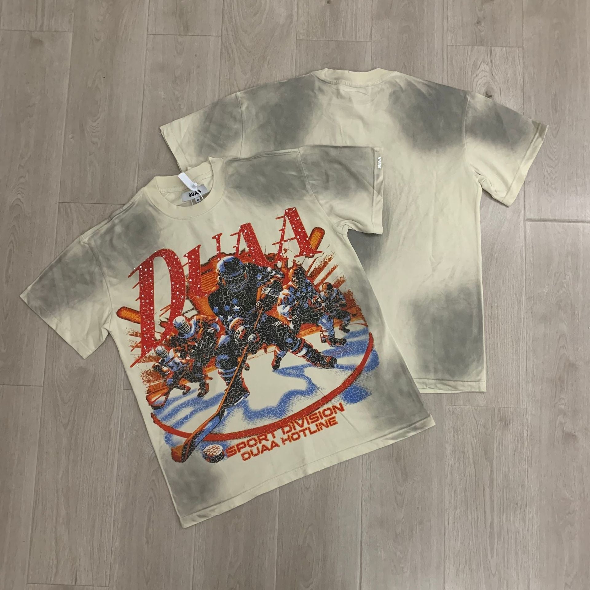 DUAA 2026SS Distressed Rhinestone Tee