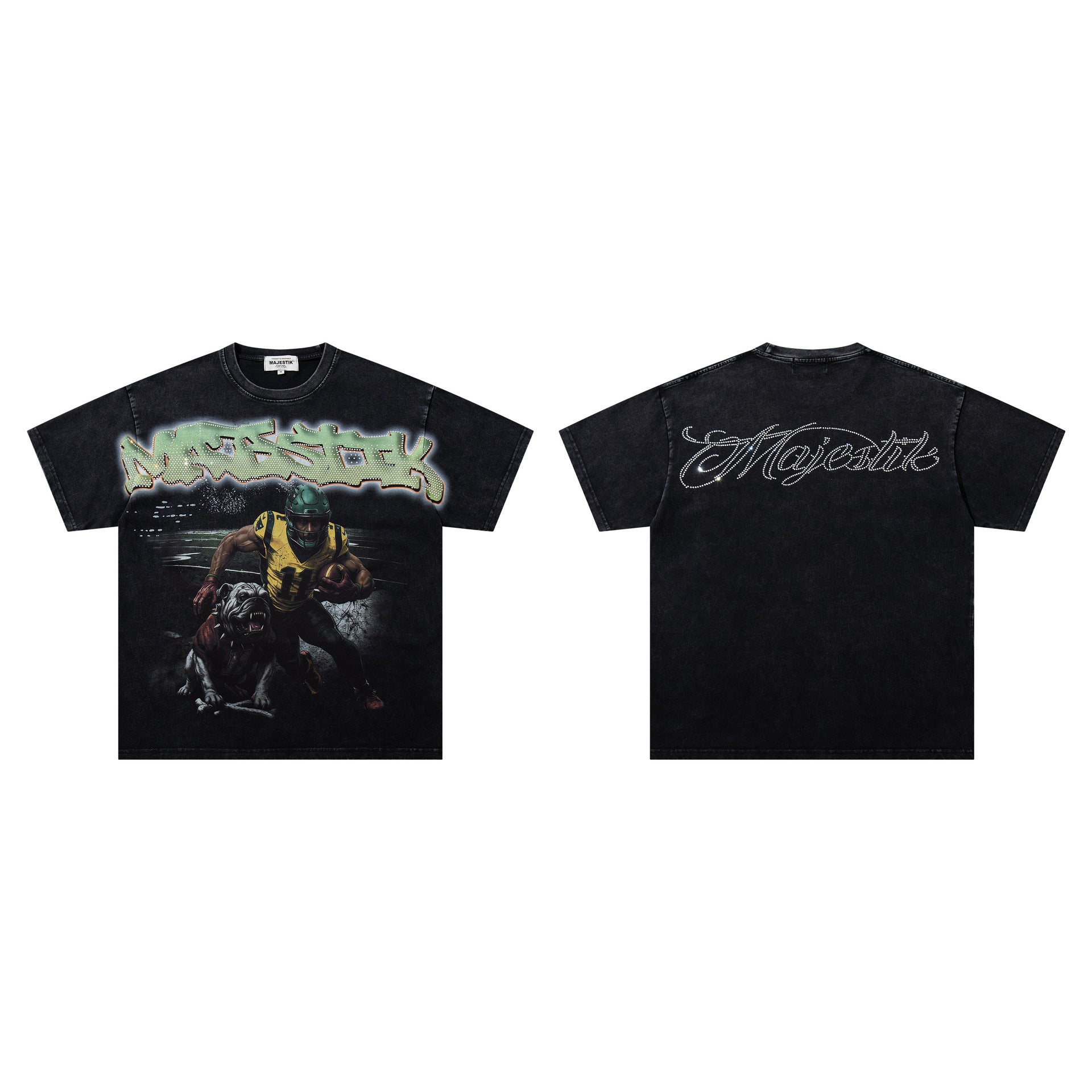 MAJESTIK Washed Rhinestone T-Shirt Collection