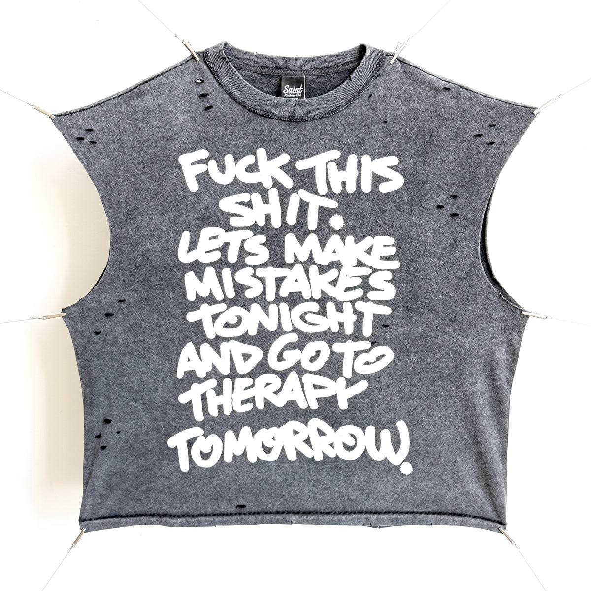 RRR & SAINT Washed Graphic Sleeveless Tee