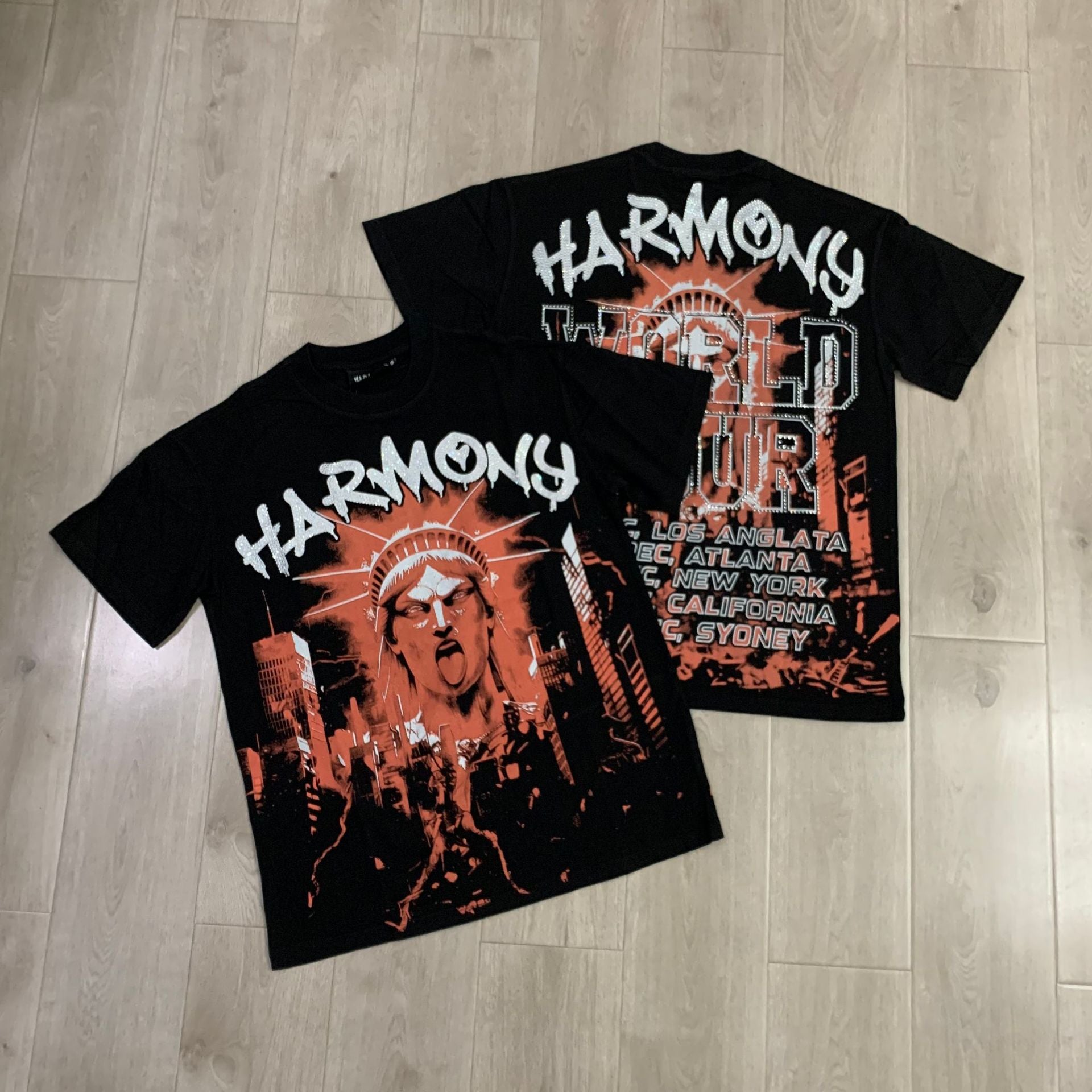 Harmony Rhinestone Graphic T-Shirt Collection
