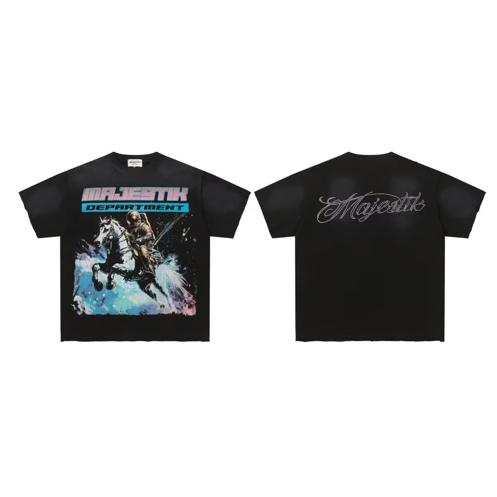 MAJESTIK Washed Rhinestone T-Shirt Collection