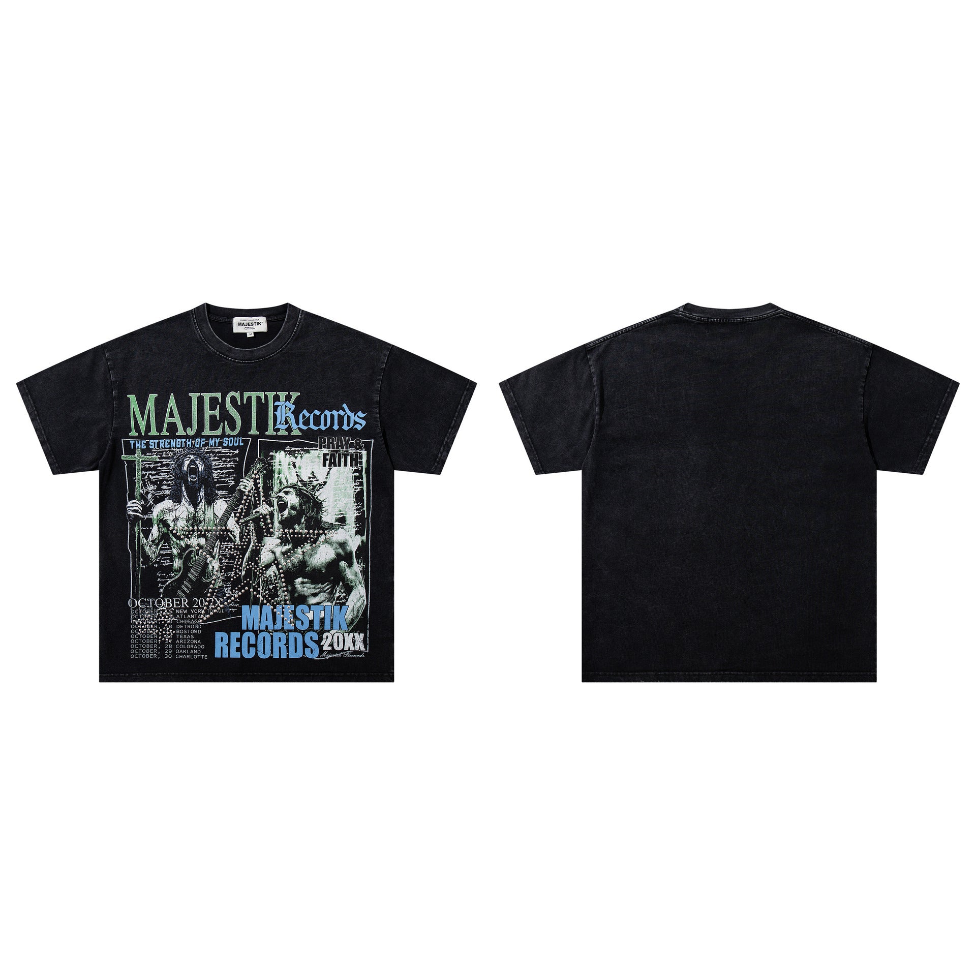 MAJESTIK Washed Rhinestone T-Shirt Collection
