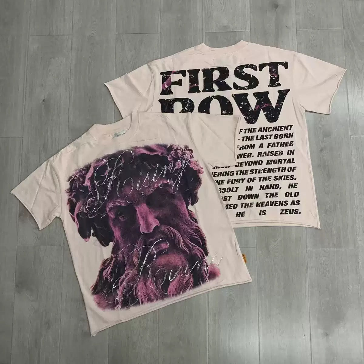 FIRSTROW Washed Rhinestone T-Shirt Collection