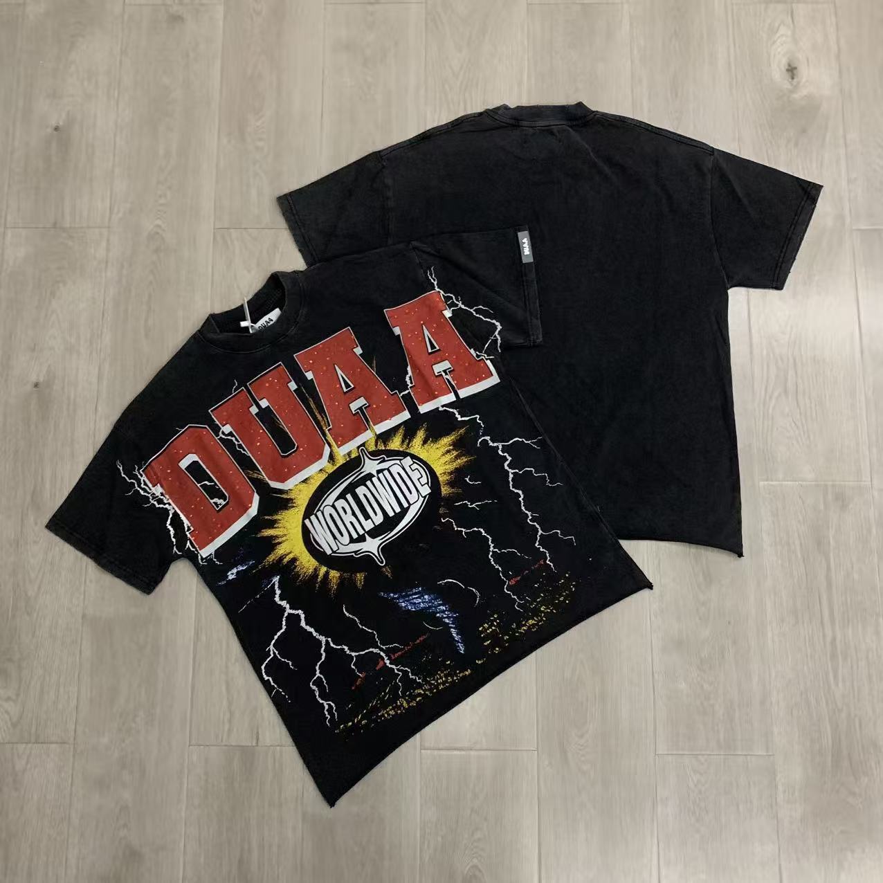 DUAA 2026SS Distressed Rhinestone Tee