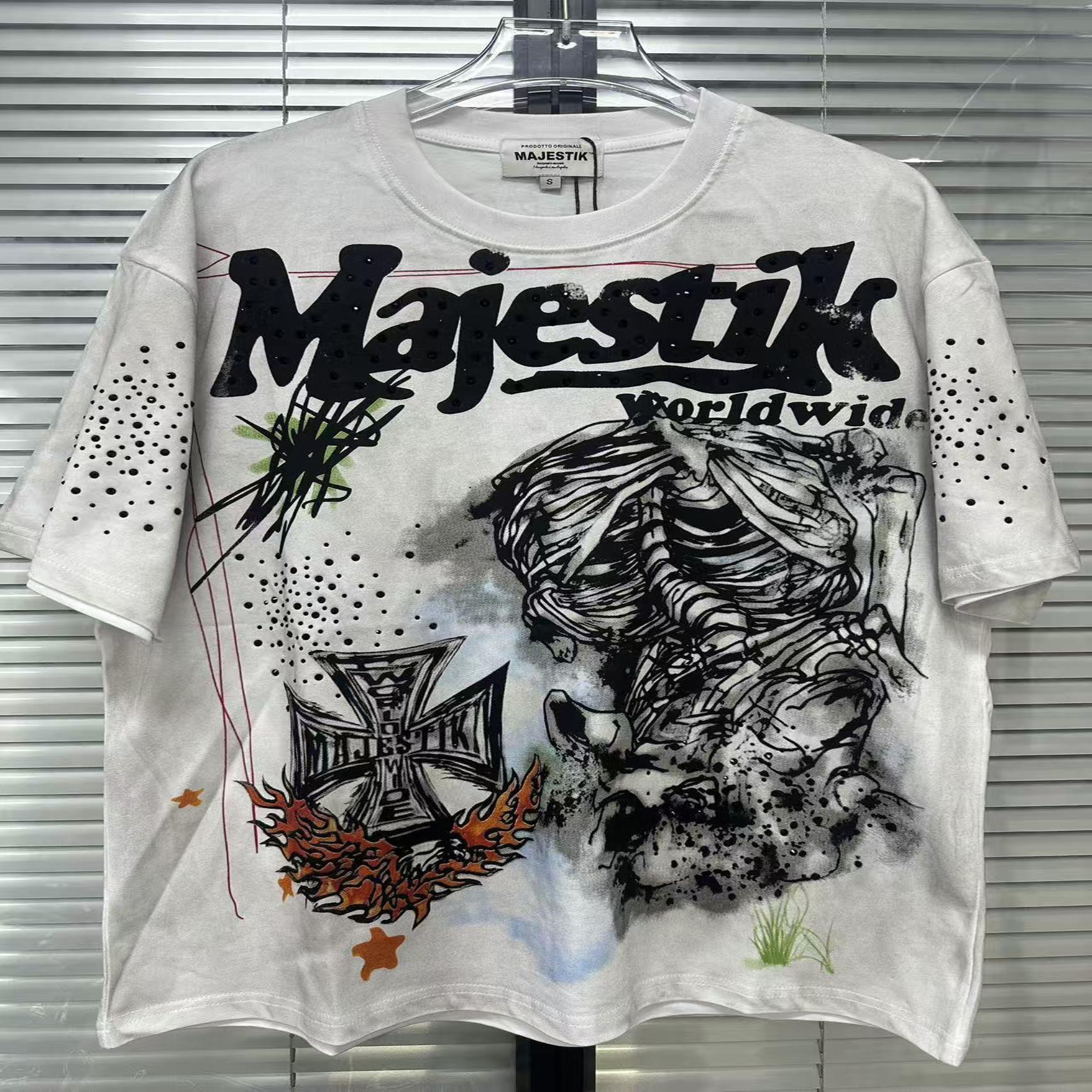 MAJESTIK Washed Rhinestone T-Shirt Collection