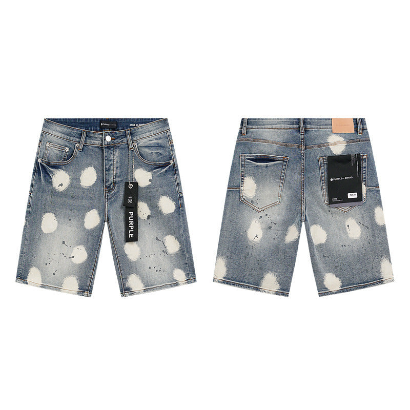 PURPLE BRAND Rhinestone Denim Shorts