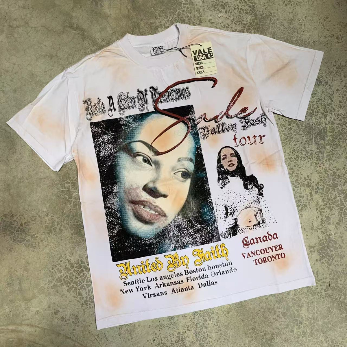 Vale Lives Forever Distressed Rhinestone T-Shirt Collection