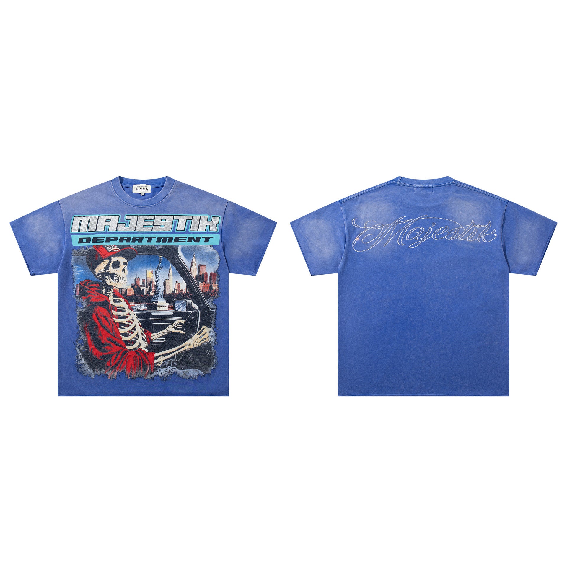 MAJESTIK Washed Rhinestone T-Shirt Collection