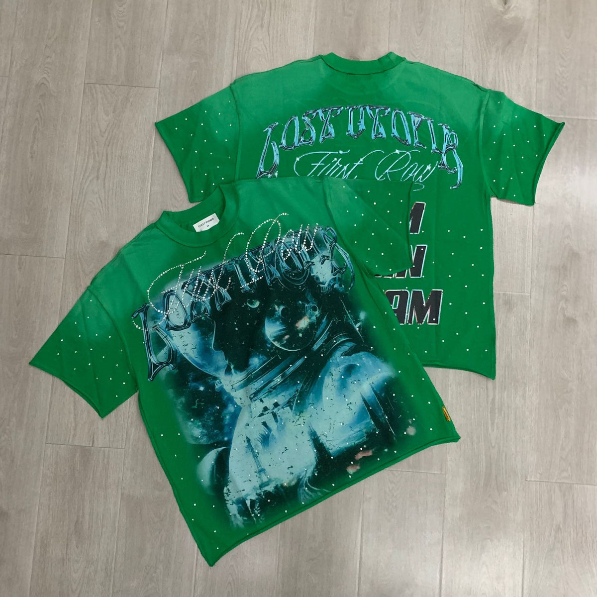 FIRSTROW Washed Rhinestone T-Shirt Collection