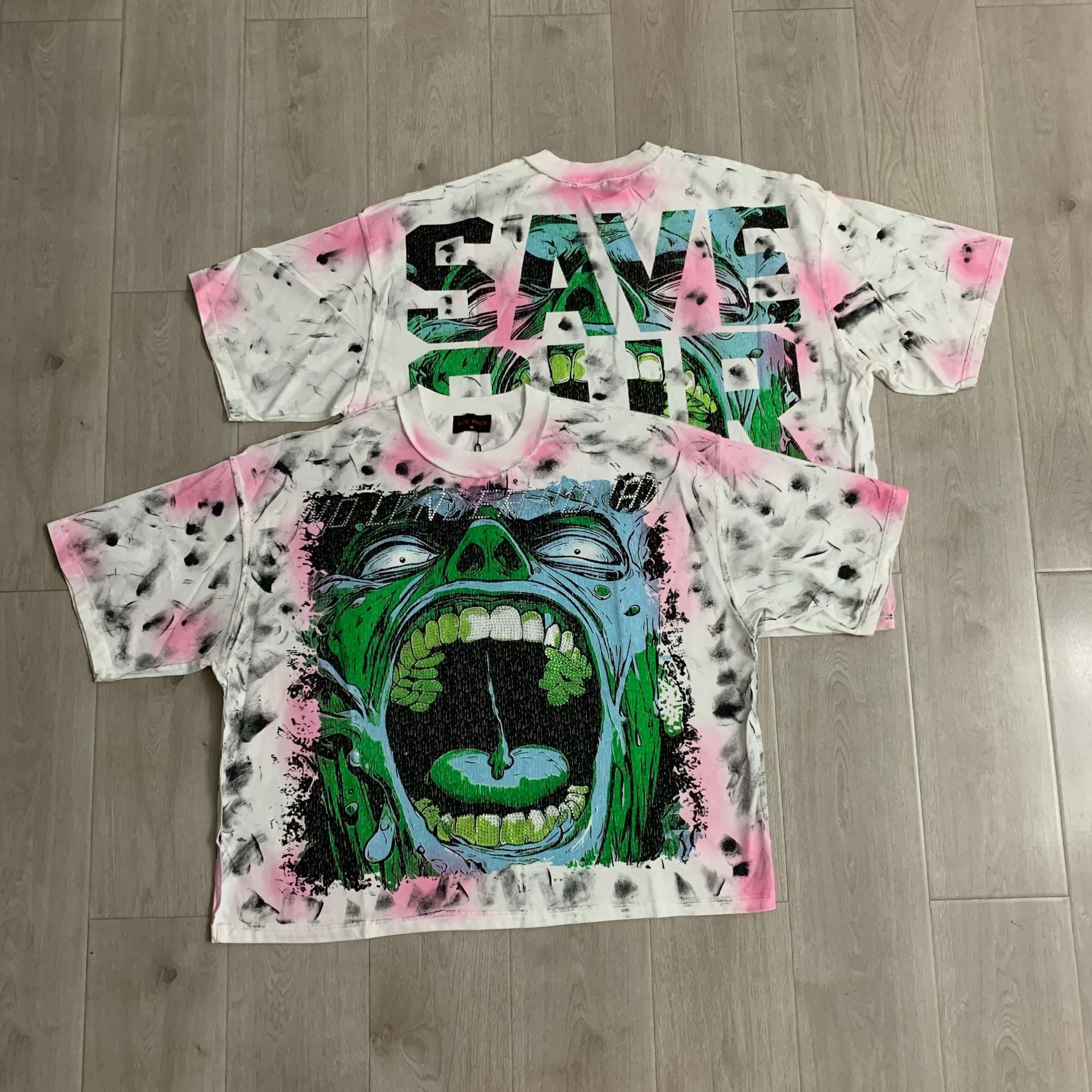 RARE PEACE Boxy Rhinestone T-Shirt Collection