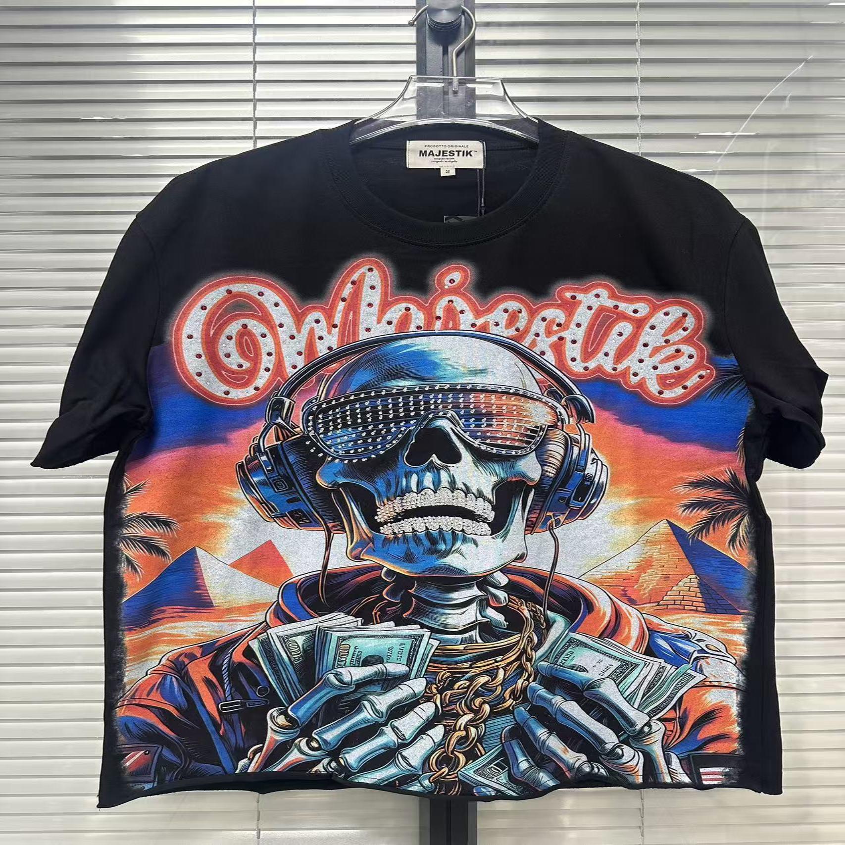 MAJESTIK Washed Rhinestone T-Shirt Collection