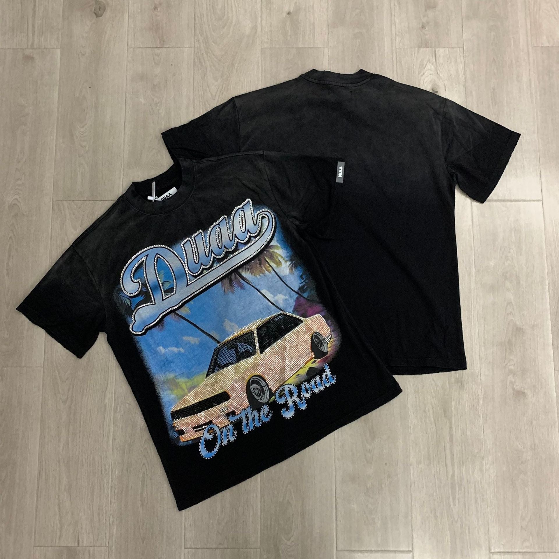 DUAA 2026SS Distressed Rhinestone Tee