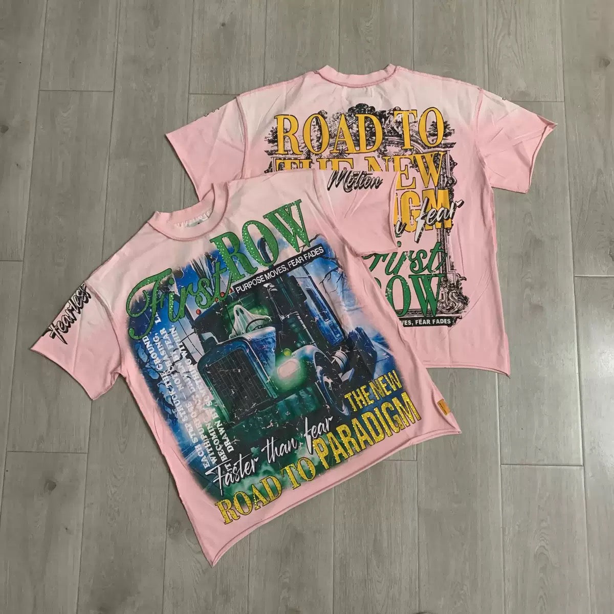 FIRSTROW Washed Rhinestone T-Shirt Collection