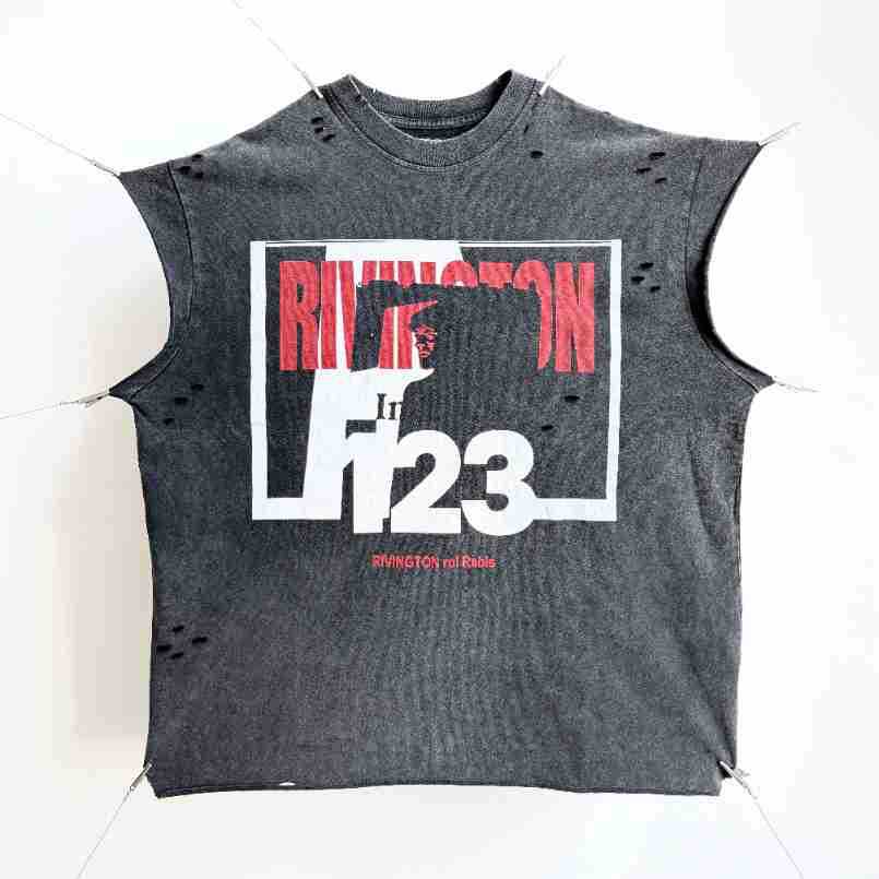 RRR & SAINT Washed Graphic Sleeveless Tee