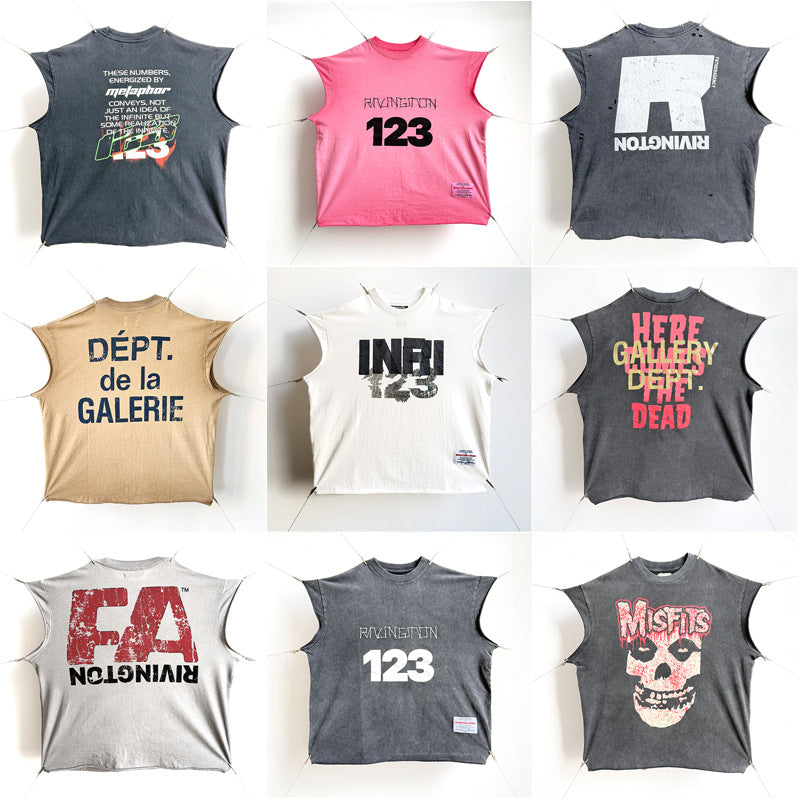 RRR & SAINT Washed Graphic Sleeveless Tee