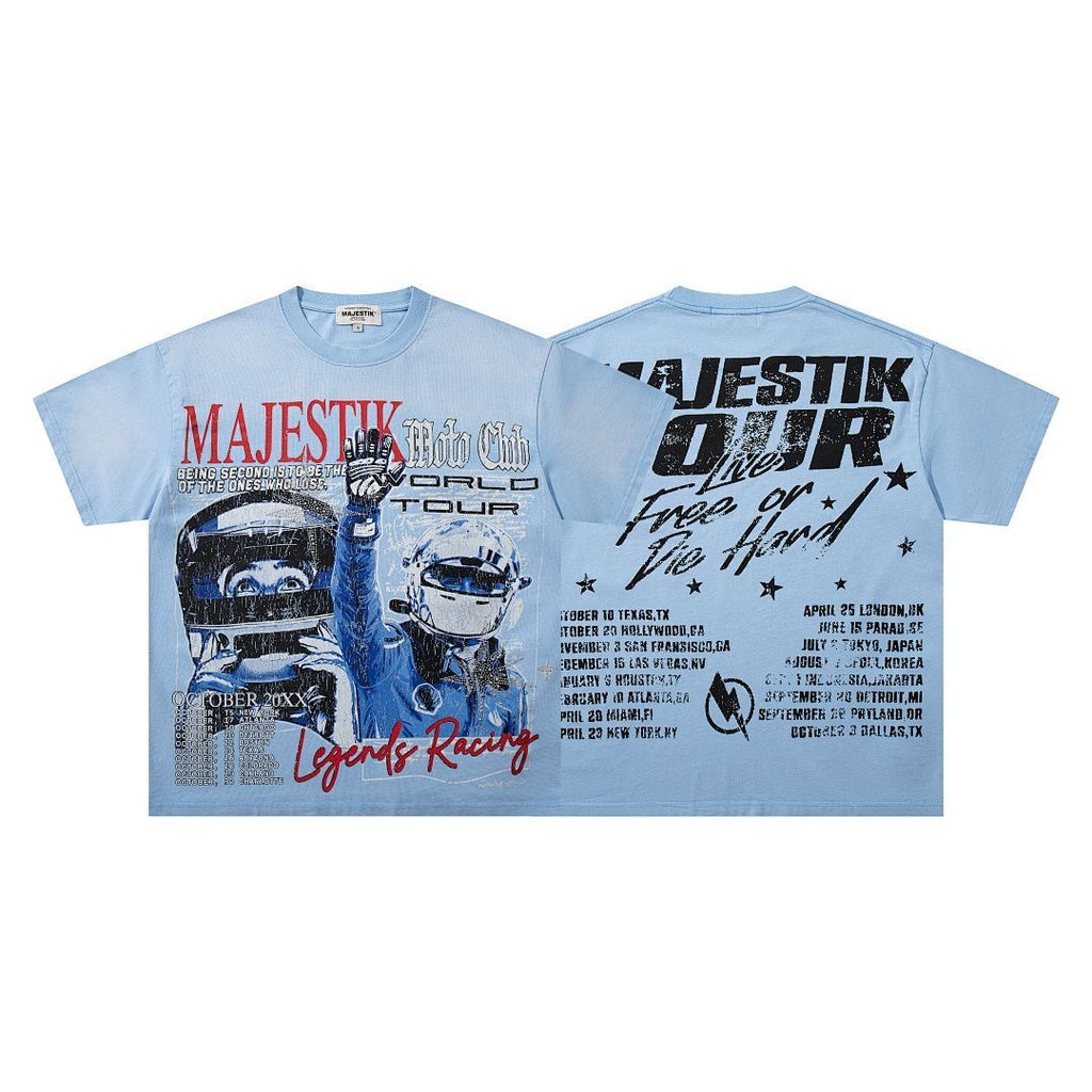 MAJESTIK Washed Rhinestone T-Shirt Collection